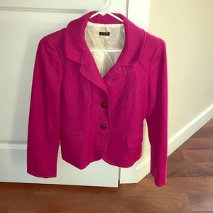 Jcrew magenta wool blazer coat